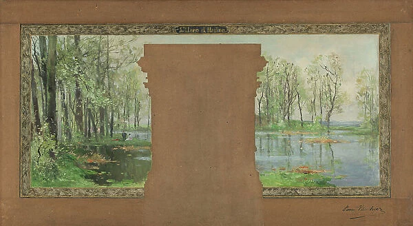 Sketch for the town hall of Vanves: The pond of Ursine, 1902. Creator: Pierre Vauthier