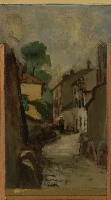 Framed Print : Sketch for the town hall of Vanves. Views of Vanves with the Church of Vanves, 1902. Creator: Paul Leon Felix Schmitt Framed Print : Sketch for the town hall of Vanves. Views of Vanves with the Church of Vanves, 1902. Creator: Paul Leon Felix Schmitt