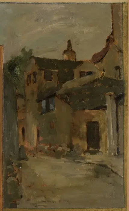 Framed Print : Sketch for the town hall of Vanves. Views of Vanves with the Church of Vanves, 1902. Creator: Paul Leon Felix Schmitt Framed Print : Sketch for the town hall of Vanves. Views of Vanves with the Church of Vanves, 1902. Creator: Paul Leon Felix Schmitt