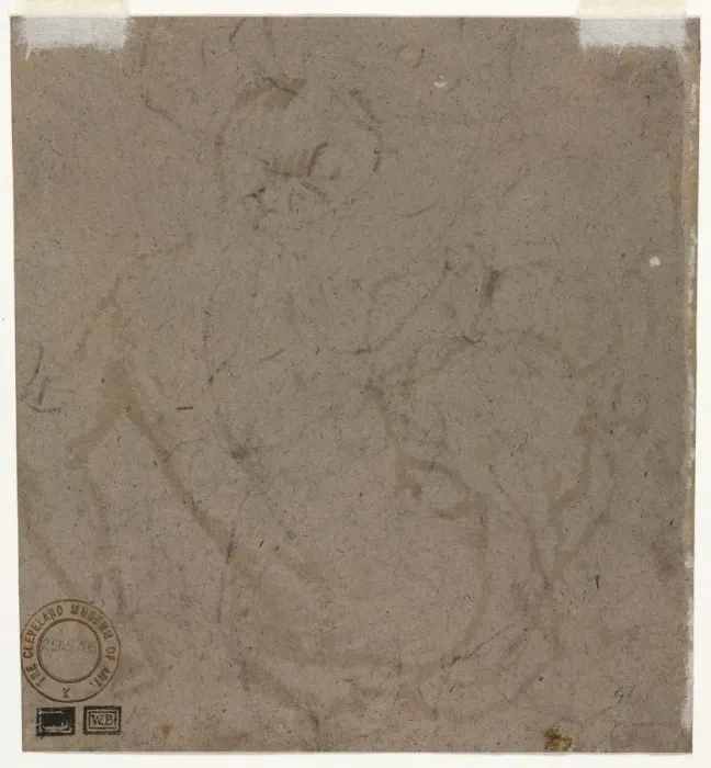 Framed Print : Sketch (verso), 1500s. Creator: Unknown Framed Print : Sketch (verso), 1500s. Creator: Unknown