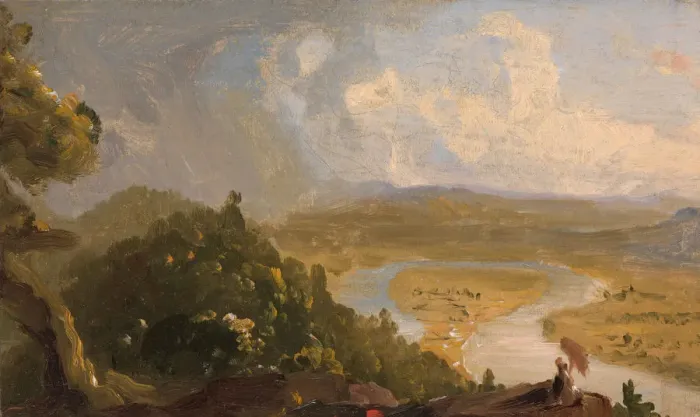 Framed Print : Sketch for View from Mount Holyoke, Northampton, Massachusetts... (The Oxbow), 1836 Framed Print : Sketch for View from Mount Holyoke, Northampton, Massachusetts... (The Oxbow), 1836