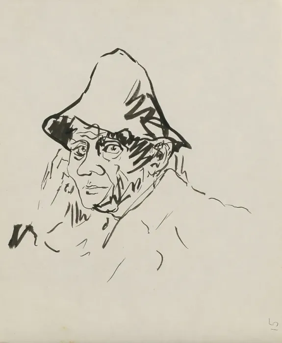Framed Print : Sketchbook 4 Man in a hat, 1st half 20th century. Creator: Arnold Peter Weisz-Kubincan Framed Print : Sketchbook 4 Man in a hat, 1st half 20th century. Creator: Arnold Peter Weisz-Kubincan