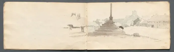 Framed Print : Sketchbook: Norham, 1814. Creator: Samuel Prout (British, 1783-1852) Framed Print : Sketchbook: Norham, 1814. Creator: Samuel Prout (British, 1783-1852)