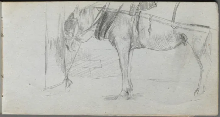 Framed Print : Sketchbook, page 06: Study of a Horse. Creator: Ernest Meissonier (French, 1815-1891) Framed Print : Sketchbook, page 06: Study of a Horse. Creator: Ernest Meissonier (French, 1815-1891)