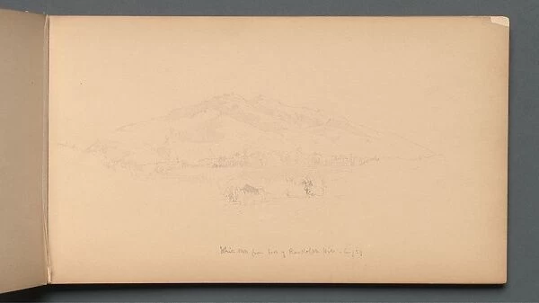 Sketchbook, page 12: White Mountians from foot of Randolph Hill, 1859