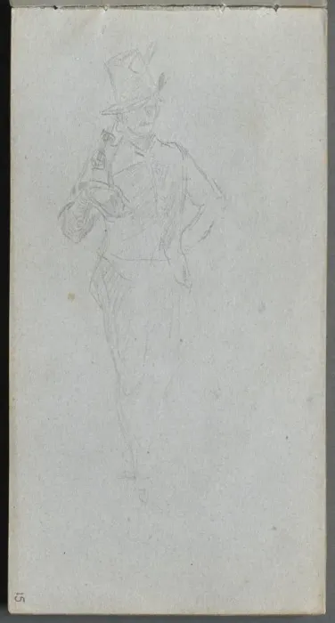 Framed Print : Sketchbook, page 15: Study of a Soldier. Creator: Ernest Meissonier (French, 1815-1891) Framed Print : Sketchbook, page 15: Study of a Soldier. Creator: Ernest Meissonier (French, 1815-1891)