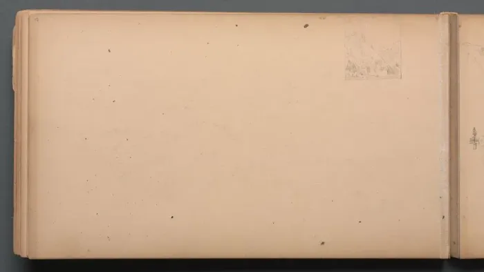 Framed Print : Sketchbook, page 17: Dixville Notch, Maine, 1859. Creator: Sanford Robinson Gifford (American Framed Print : Sketchbook, page 17: Dixville Notch, Maine, 1859. Creator: Sanford Robinson Gifford (American