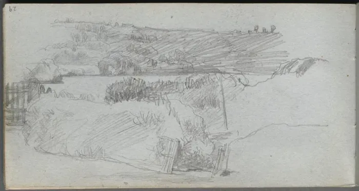 Framed Print : Sketchbook, page 29: Landscape Study. Creator: Ernest Meissonier (French, 1815-1891) Framed Print : Sketchbook, page 29: Landscape Study. Creator: Ernest Meissonier (French, 1815-1891)