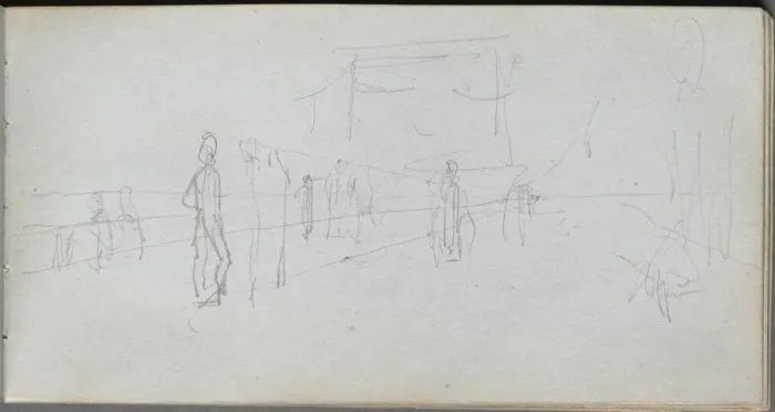 Framed Print : Sketchbook, page 40: Perspective Study. Creator: Ernest Meissonier (French, 1815-1891) Framed Print : Sketchbook, page 40: Perspective Study. Creator: Ernest Meissonier (French, 1815-1891)