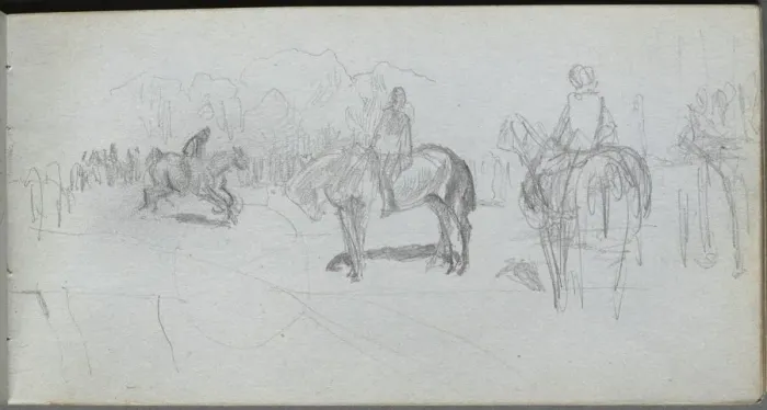 Framed Print : Sketchbook, page 52: Figure Study. Creator: Ernest Meissonier (French, 1815-1891) Framed Print : Sketchbook, page 52: Figure Study. Creator: Ernest Meissonier (French, 1815-1891)
