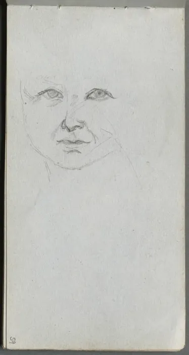 Framed Print : Sketchbook, page 59: Study of a Face. Creator: Ernest Meissonier (French, 1815-1891) Framed Print : Sketchbook, page 59: Study of a Face. Creator: Ernest Meissonier (French, 1815-1891)