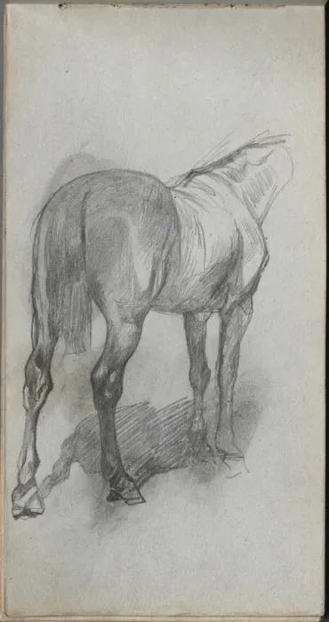 Framed Print : Sketchbook, page 76: Study of a Horse. Creator: Ernest Meissonier (French, 1815-1891) Framed Print : Sketchbook, page 76: Study of a Horse. Creator: Ernest Meissonier (French, 1815-1891)
