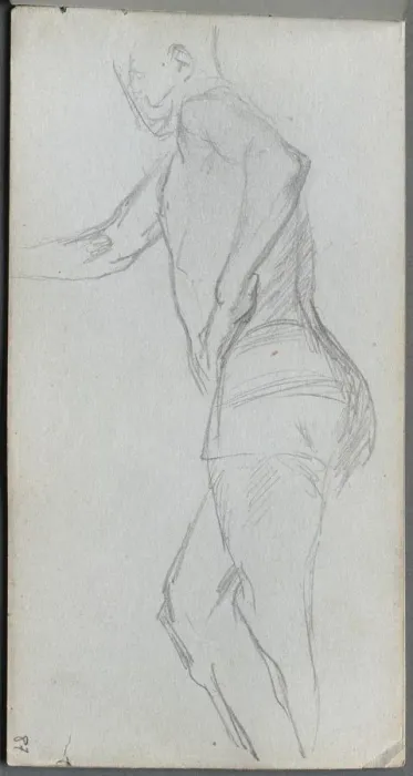 Framed Print : Sketchbook, page 87: Figure Study. Creator: Ernest Meissonier (French, 1815-1891) Framed Print : Sketchbook, page 87: Figure Study. Creator: Ernest Meissonier (French, 1815-1891)