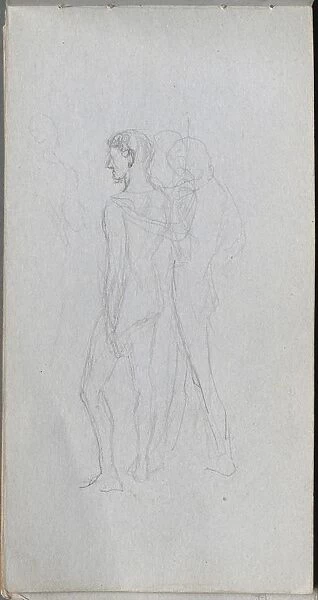 Sketchbook, page 92: Two Nudes. Creator: Ernest Meissonier (French, 1815-1891)
