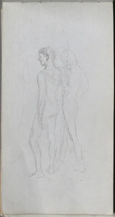 Framed Print : Sketchbook, page 92: Two Nudes. Creator: Ernest Meissonier (French, 1815-1891) Framed Print : Sketchbook, page 92: Two Nudes. Creator: Ernest Meissonier (French, 1815-1891)