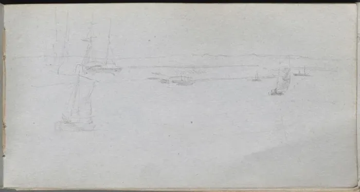 Framed Print : Sketchbook, page 94: Seascape. Creator: Ernest Meissonier (French, 1815-1891) Framed Print : Sketchbook, page 94: Seascape. Creator: Ernest Meissonier (French, 1815-1891)