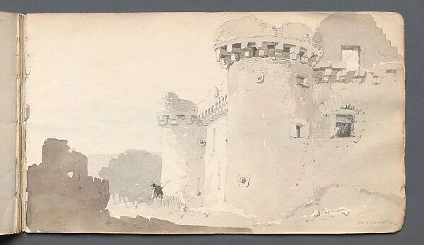Sketchbook: Ruined Castle, 1814. Creator: Samuel Prout (British, 1783-1852)