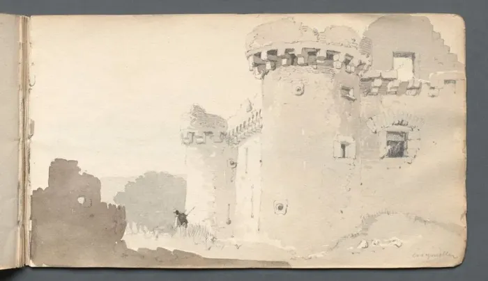 Framed Print : Sketchbook: Ruined Castle, 1814. Creator: Samuel Prout (British, 1783-1852) Framed Print : Sketchbook: Ruined Castle, 1814. Creator: Samuel Prout (British, 1783-1852)