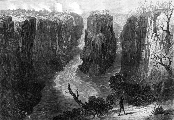 Framed Print : Sketches in Africa: the Tarn Bend, in the Lower Zambesi, 1872. Creator: Unknown Framed Print : Sketches in Africa: the Tarn Bend, in the Lower Zambesi, 1872. Creator: Unknown