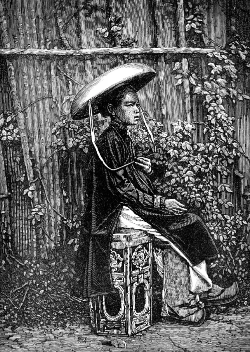 Framed Print : Sketches of Annam, Cochin China: a native lady, 1883. Creator: Kemp Framed Print : Sketches of Annam, Cochin China: a native lady, 1883. Creator: Kemp