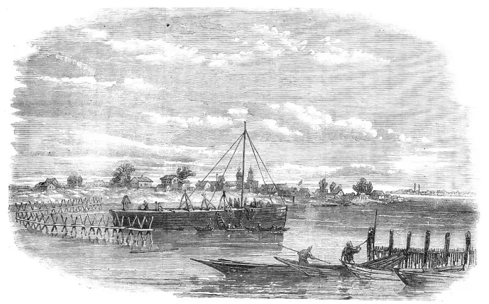 Framed Print : Sketches in Asiatic Russia - Fishing Station below Astrakan, 1857. Creator: Unknown Framed Print : Sketches in Asiatic Russia - Fishing Station below Astrakan, 1857. Creator: Unknown