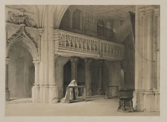 Framed Print : Sketches in Belgium and Germany, Volume I: Nonnberg Convent, Salzburg, 1840. Creator Framed Print : Sketches in Belgium and Germany, Volume I: Nonnberg Convent, Salzburg, 1840. Creator