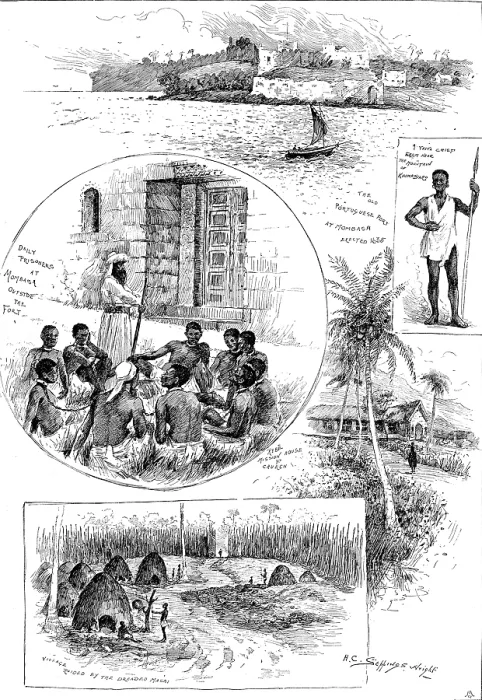 Framed Print : Sketches in British East Africa, 1890. Creator: Unknown Framed Print : Sketches in British East Africa, 1890. Creator: Unknown