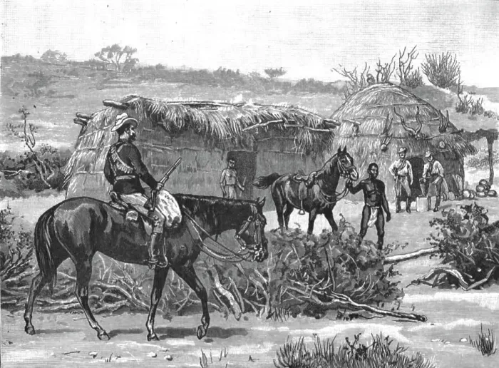 Framed Print : Sketches of the British South African Company's Expedition to Mashonaland, 1891. Creator: Unknown Framed Print : Sketches of the British South African Company's Expedition to Mashonaland, 1891. Creator: Unknown
