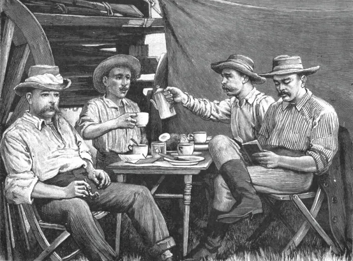 Framed Print : Sketches of the British South African Company's Expedition to Mashonaland, 1891. Creator: Unknown Framed Print : Sketches of the British South African Company's Expedition to Mashonaland, 1891. Creator: Unknown