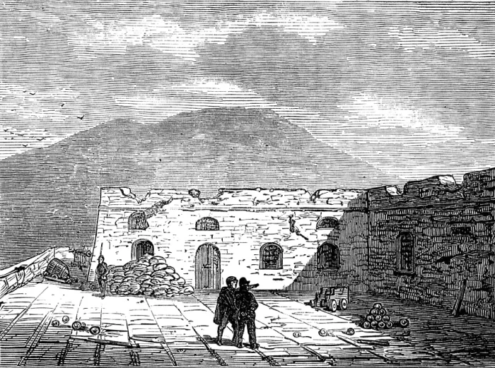 Framed Print : Sketches at Cartagena after the Siege: inside Fort Atalaya, 1874. Creator: Unknown Framed Print : Sketches at Cartagena after the Siege: inside Fort Atalaya, 1874. Creator: Unknown