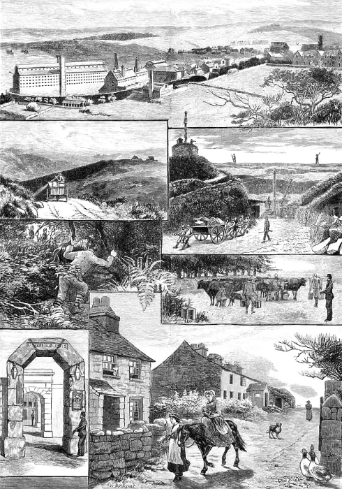 Framed Print : Sketches of the Convict Prisons: Dartmoor, 1883. Creator: Unknown Framed Print : Sketches of the Convict Prisons: Dartmoor, 1883. Creator: Unknown