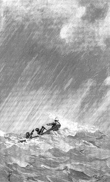 Framed Print : Sketches in Formosa: crossing the lagoon in a gale, 1890. Creator: Unknown Framed Print : Sketches in Formosa: crossing the lagoon in a gale, 1890. Creator: Unknown