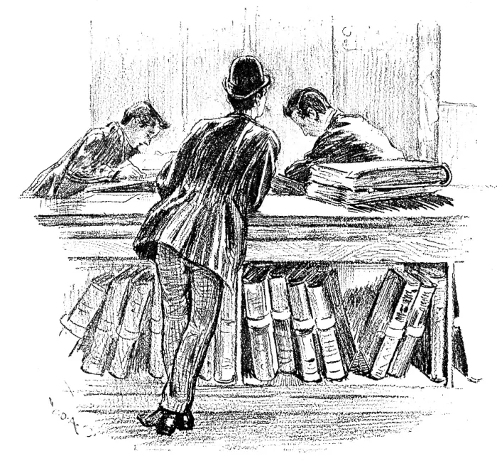 Framed Print : Sketches at the General Register Office, Somerset House: From the Inquiry Office, 1890. Creator: Unknown