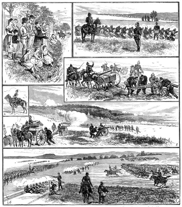Framed Print : Sketches of the German Army Manoeuvres, 1883. Creator: Unknown Framed Print : Sketches of the German Army Manoeuvres, 1883. Creator: Unknown