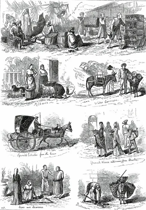 Framed Print : Sketches at Gibraltar, 1876. Creator: Unknown Framed Print : Sketches at Gibraltar, 1876. Creator: Unknown