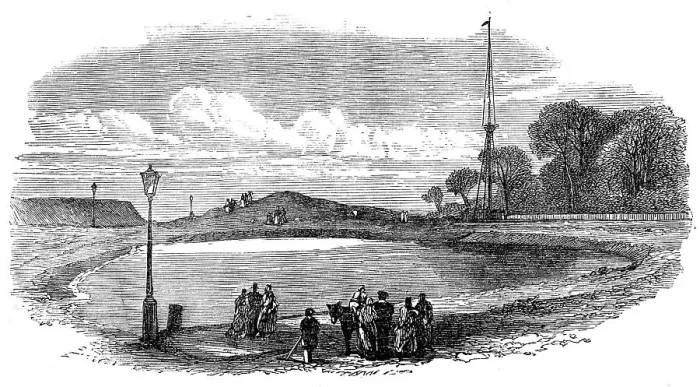 Framed Print : Sketches on Hampstead Heath: the Upper Pond, 1871. Creator: Unknown Framed Print : Sketches on Hampstead Heath: the Upper Pond, 1871. Creator: Unknown