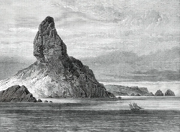 Sketches from H.M.S. Challenger, by Mr. J. J. Wild: Peak of Fernando Noronha, 1876. Creator: Unknown