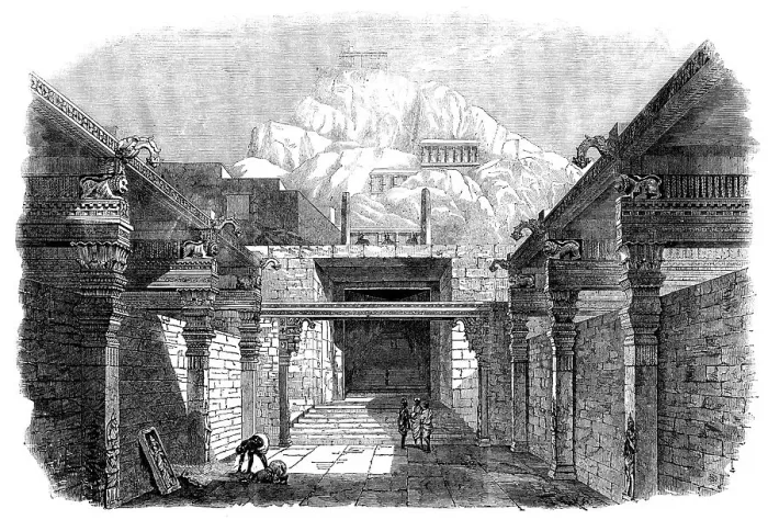 Framed Print : Sketches in India - Trichinopoly Rock, 1858. Creator: Unknown Framed Print : Sketches in India - Trichinopoly Rock, 1858. Creator: Unknown