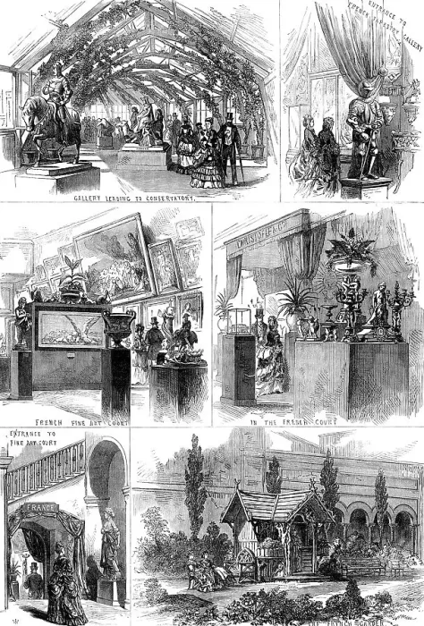 Framed Print : Sketches in the International Exhibition, 1871. Creator: Unknown Framed Print : Sketches in the International Exhibition, 1871. Creator: Unknown