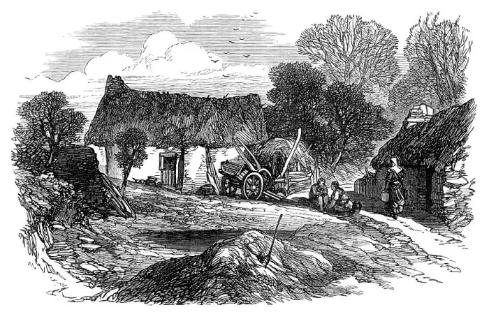 Framed Print : Sketches from Ireland: cabin at Clonfad, Westmeath, 1870. Creator: Unknown Framed Print : Sketches from Ireland: cabin at Clonfad, Westmeath, 1870. Creator: Unknown