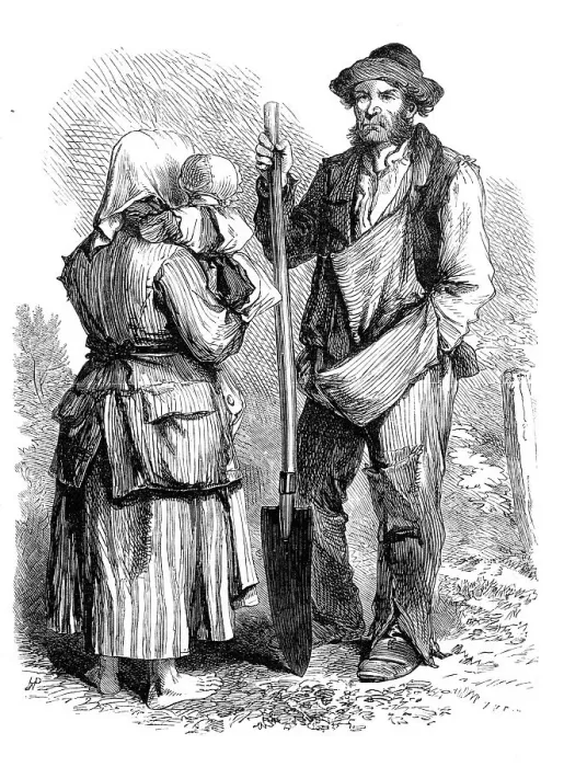 Framed Print : Sketches from Ireland: inhabitants of a bog village, near Castlereagh, 1870. Creator: Unknown Framed Print : Sketches from Ireland: inhabitants of a bog village, near Castlereagh, 1870. Creator: Unknown