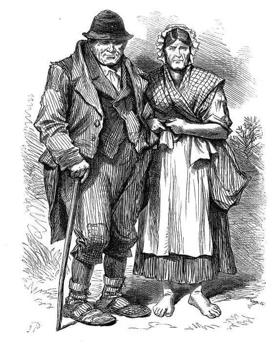 Framed Print : Sketches from Ireland: inhabitants of a bog village, near Castlereagh, 1870. Creator: Unknown Framed Print : Sketches from Ireland: inhabitants of a bog village, near Castlereagh, 1870. Creator: Unknown