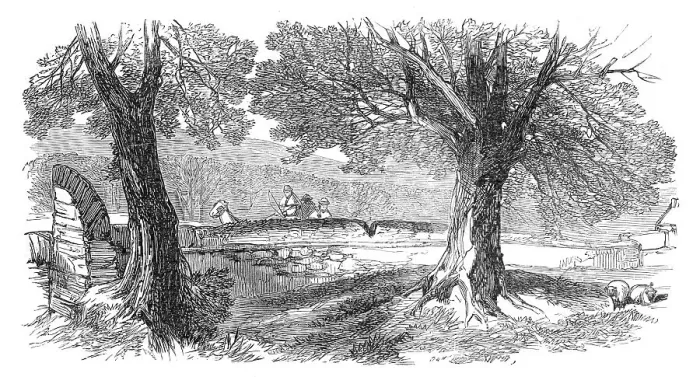 Framed Print : Sketches from Ireland: place where Mr. Nicholson was fired at, 1870. Creator: Unknown Framed Print : Sketches from Ireland: place where Mr. Nicholson was fired at, 1870. Creator: Unknown