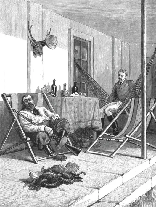 Framed Print : Sketches of Life on an Estancia in the Argentine Republic; Resting in the Verandah after... 1891. Creator: Unknown Framed Print : Sketches of Life on an Estancia in the Argentine Republic; Resting in the Verandah after... 1891. Creator: Unknown