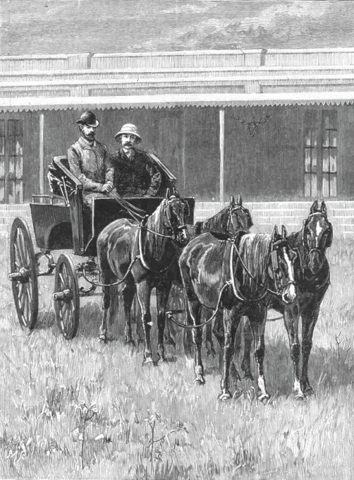 Framed Print : Sketches of Life on an Estancia in the Argentine Republic; Starting for a Drive over the... 1891. Creator: Unknown Framed Print : Sketches of Life on an Estancia in the Argentine Republic; Starting for a Drive over the... 1891. Creator: Unknown