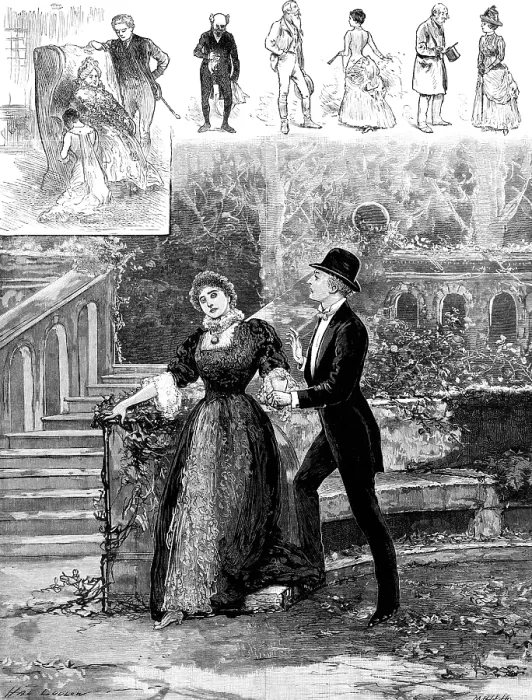 Framed Print : Sketches from 'Lords and Commons, ' at the Haymarket Theatre, 1883. Creator: Unknown Framed Print : Sketches from 'Lords and Commons, ' at the Haymarket Theatre, 1883. Creator: Unknown