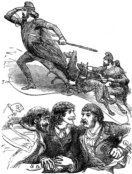 Framed Print : Sketches at the Lyceum: 'The Cup':'The Corsican Brothers'...Fabien with the peasants, 1881. Creator: R&E Taylor Framed Print : Sketches at the Lyceum: 'The Cup':'The Corsican Brothers'...Fabien with the peasants, 1881. Creator: R&E Taylor