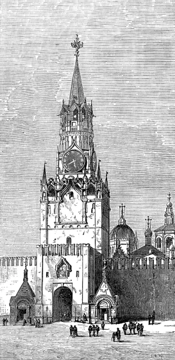 Framed Print : Sketches in Moscow, by our special artist: the Sacred Gate of the Kremlin, 1874. Creator: Unknown Framed Print : Sketches in Moscow, by our special artist: the Sacred Gate of the Kremlin, 1874. Creator: Unknown