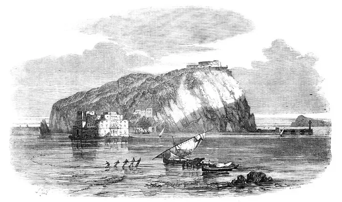 Framed Print : Sketches from Naples - the Island of Nisida, 1857. Creator: Unknown Framed Print : Sketches from Naples - the Island of Nisida, 1857. Creator: Unknown