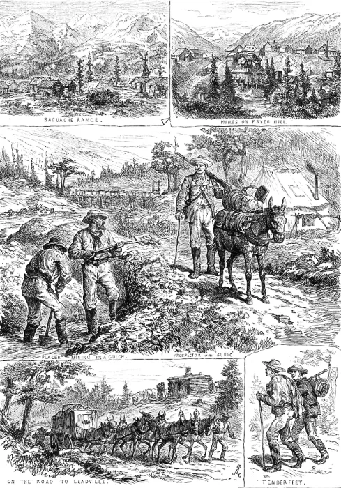 Framed Print : Sketches near Leadville, Colorado, 1881. Creator: Unknown Framed Print : Sketches near Leadville, Colorado, 1881. Creator: Unknown